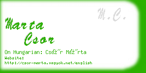 marta csor business card